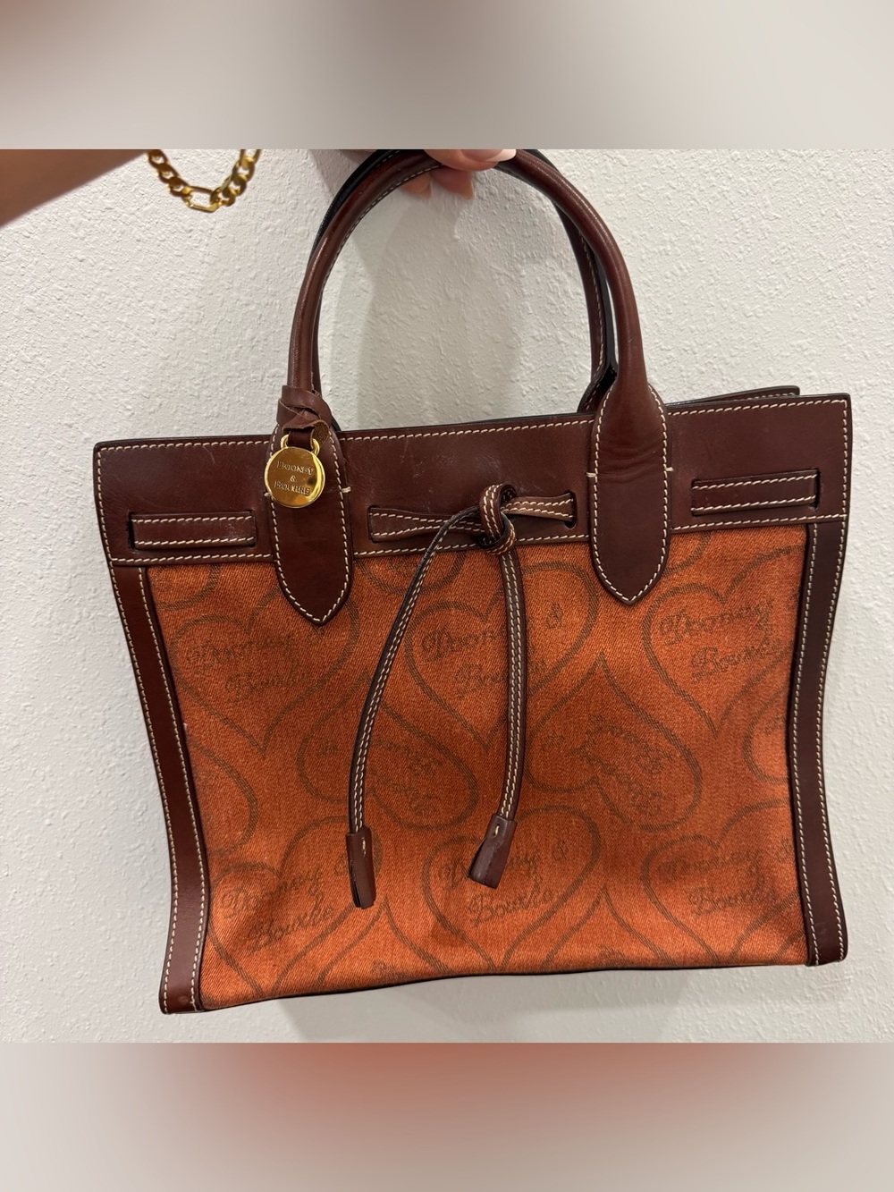 Vintage Dooney & Bourke Alto Italy Tassel Tote Satchel Purse Bag
